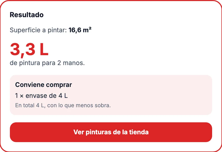 Calculadora de materiales: así se ve en la tienda